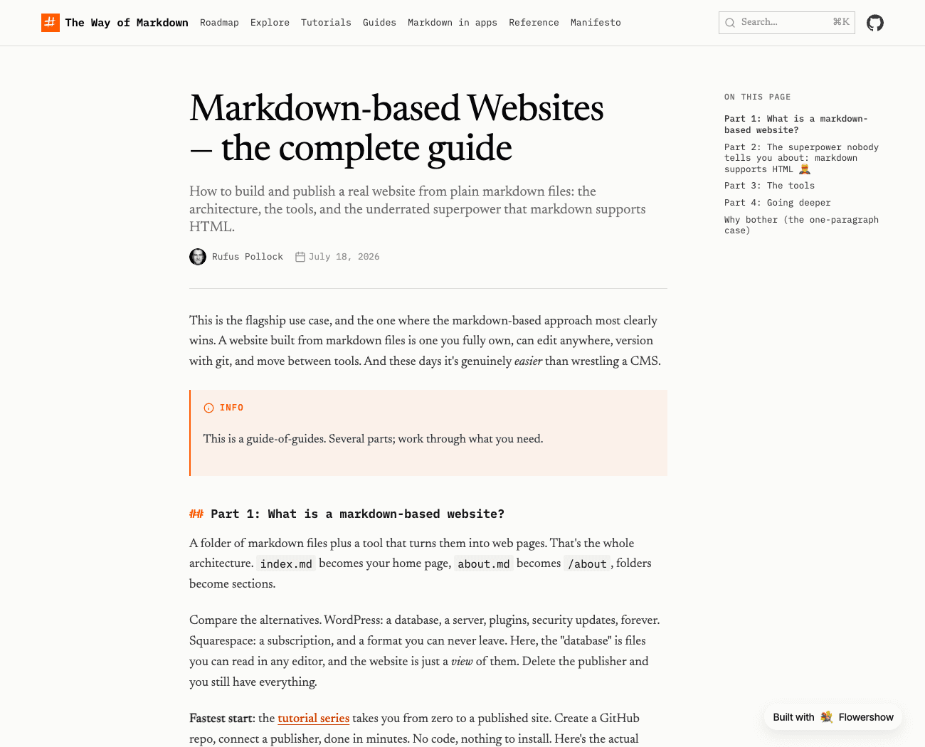 A guide page