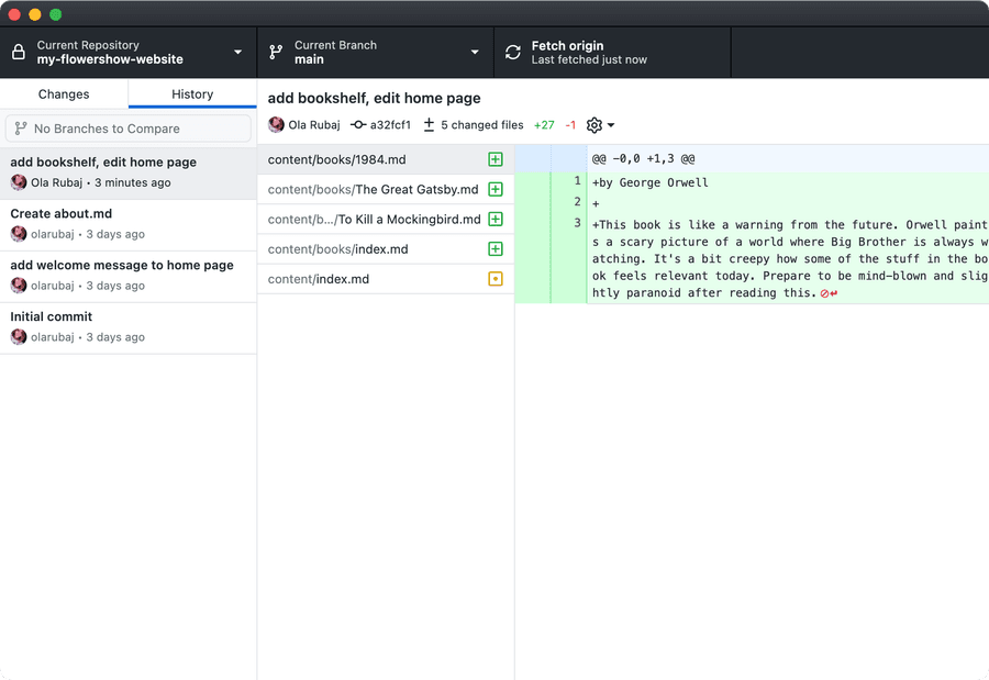 github-desktop-history-after-push