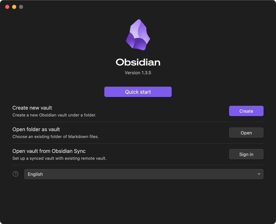 obsidian-starting